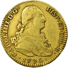 Coin, Spain, Charles IV, 2 Escudos, 1795, Madrid, VF(30-35), Gold, KM:435.1