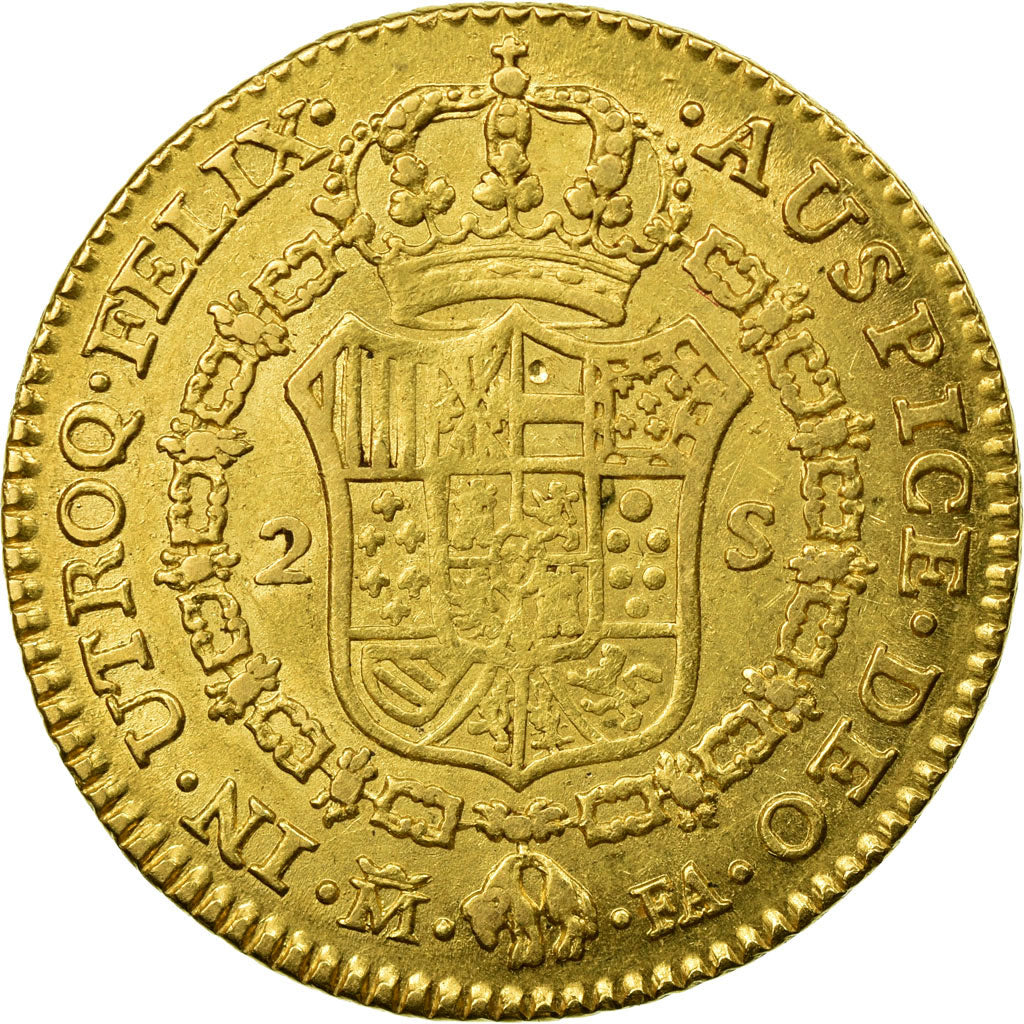 Coin, Spain, Charles IV, 2 Escudos, 1801, Madrid, VF(30-35), Gold, KM:435.1