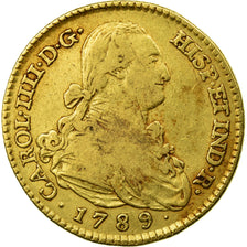 Coin, Spain, Charles IV, 2 Escudos, 1789, Madrid, VF(30-35), Gold, KM:435.1