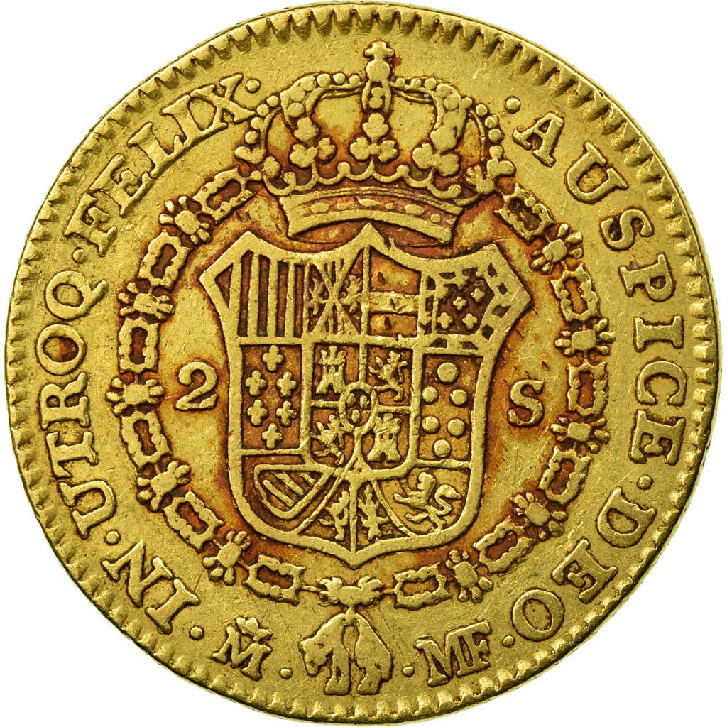 Coin, Spain, Charles IV, 2 Escudos, 1789, Madrid, VF(30-35), Gold, KM:435.1