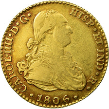 Moneta, Hiszpania, Charles IV, 2 Escudos, 1806, Seville, VF(30-35), Złoto
