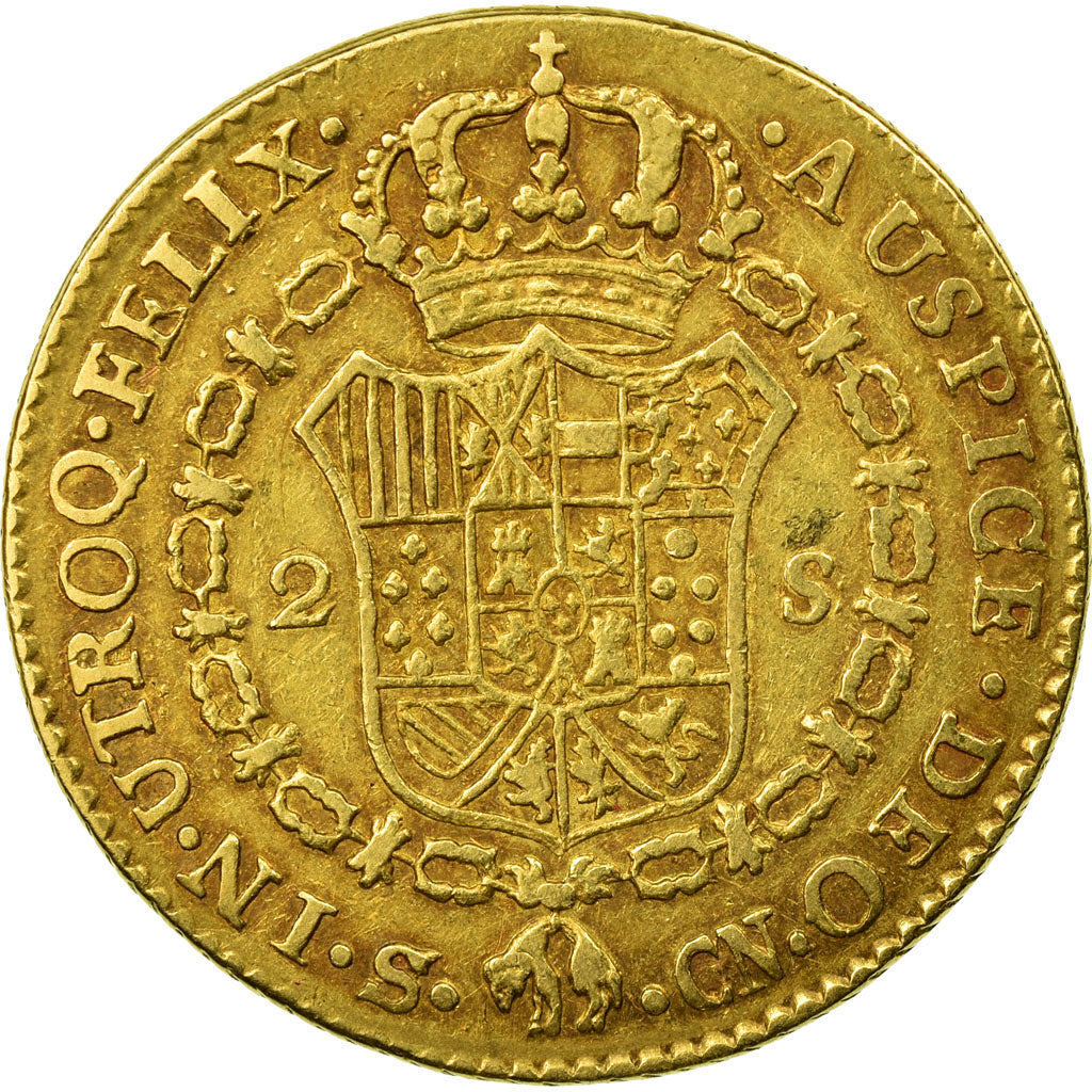 Moneta, Hiszpania, Charles IV, 2 Escudos, 1806, Seville, VF(30-35), Złoto