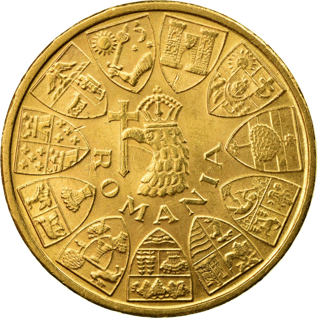 Romania, Mihai I, 20 Lei, 1944, MS(60-62), Gold, KM:M13