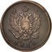 Moneda, Rusia, Alexander I, 2 Kopeks, 1816, Ekaterinbourg, MBC, Cobre, KM:118.3