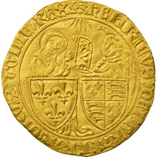 Moneta, Francia, Henri VI de Lancastre, Salut d'or, Rouen, BB, Oro
