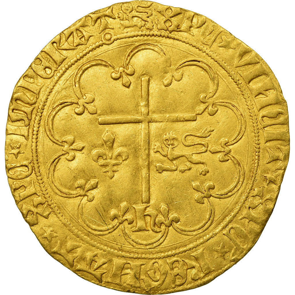 Coin, France, Henri VI de Lancastre, Salut d'or, Rouen, EF(40-45), Gold