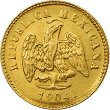 Moneda, México, Peso, 1904, Mexico City, EBC+, Oro, KM:410.5