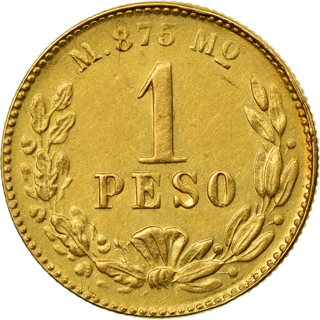 Moneda, México, Peso, 1904, Mexico City, EBC+, Oro, KM:410.5