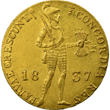 Coin, Netherlands, William I, Ducat, 1837, Leningrad, AU(50-53), Gold, KM:50.2