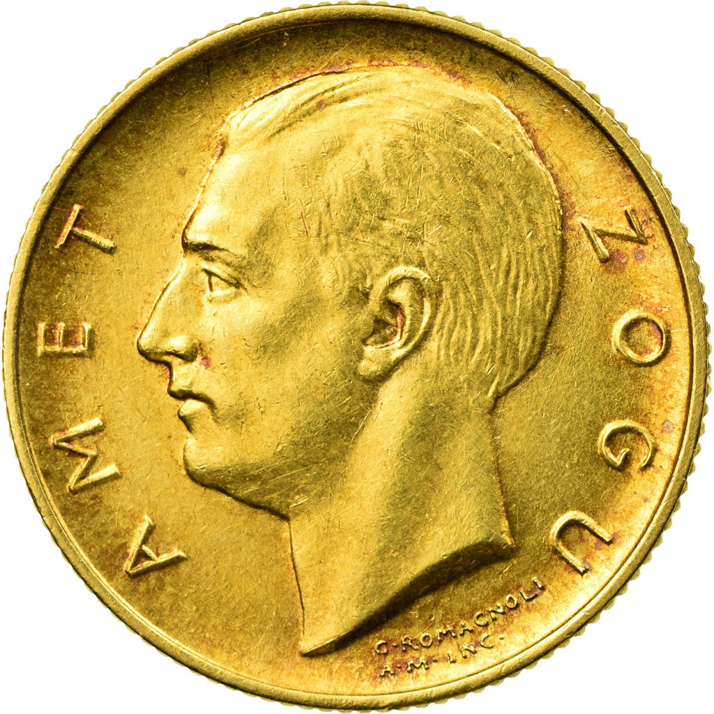 Moneta, Albania, Zog I, 20 Franga Ari, 1927, Rome, SPL, Oro, KM:10