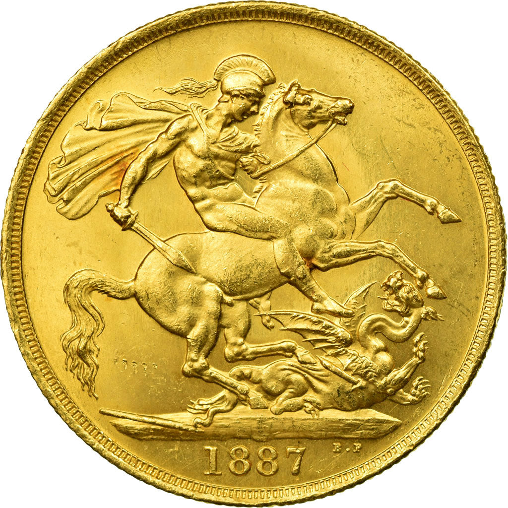 Moneta, Gran Bretagna, Victoria, 2 Pounds, 1887, London, SPL-, Oro, KM:768