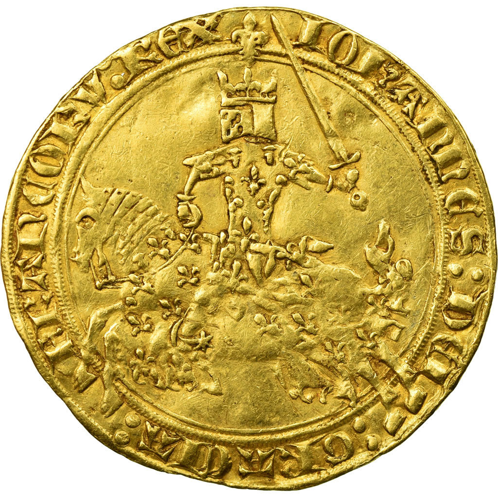 France, Jean II le Bon, Franc à cheval, AU(50-53), Gold, Duplessy:294