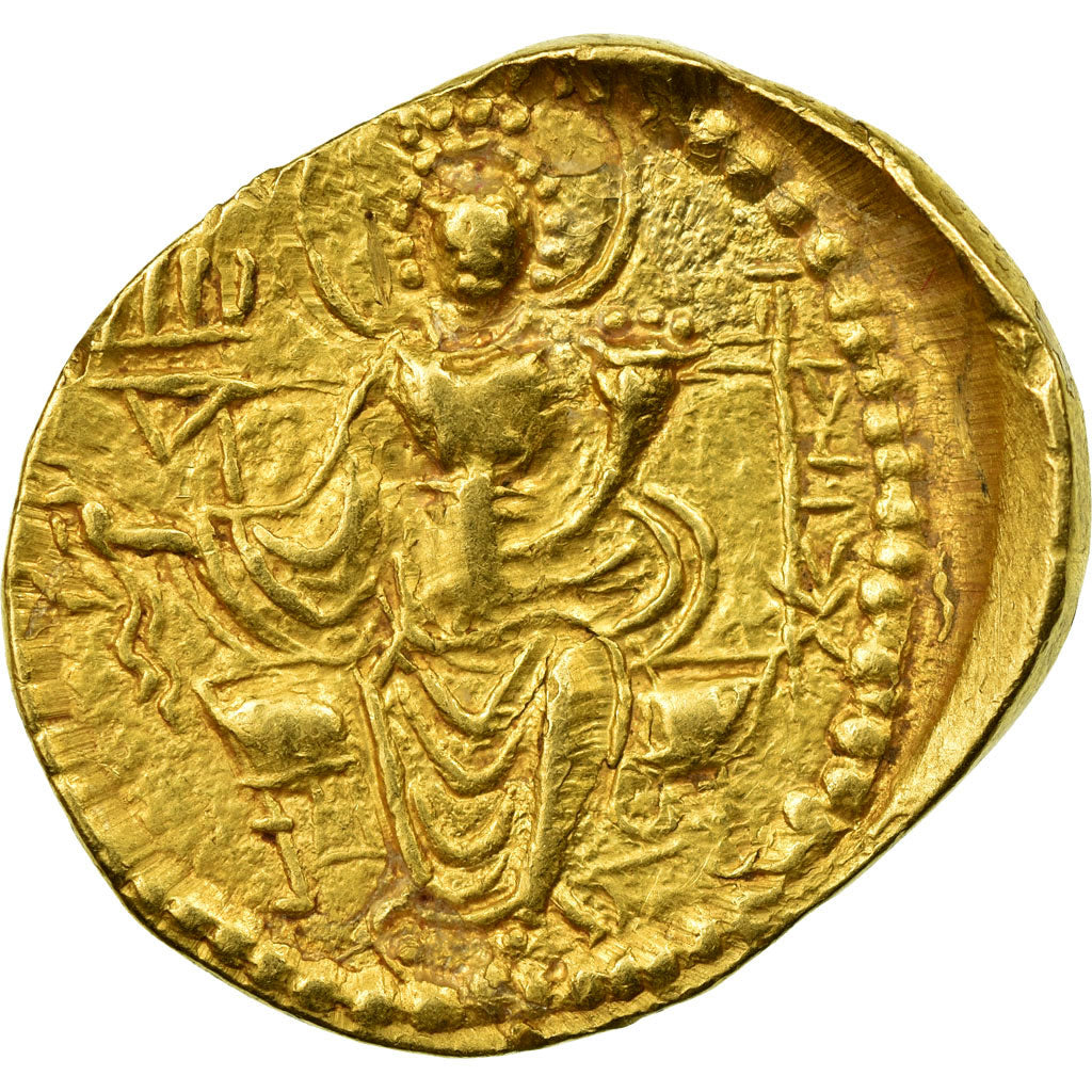 Coin, Kushan Empire, Vasu Deva III, Dinar, 260-300, AU(50-53), Gold