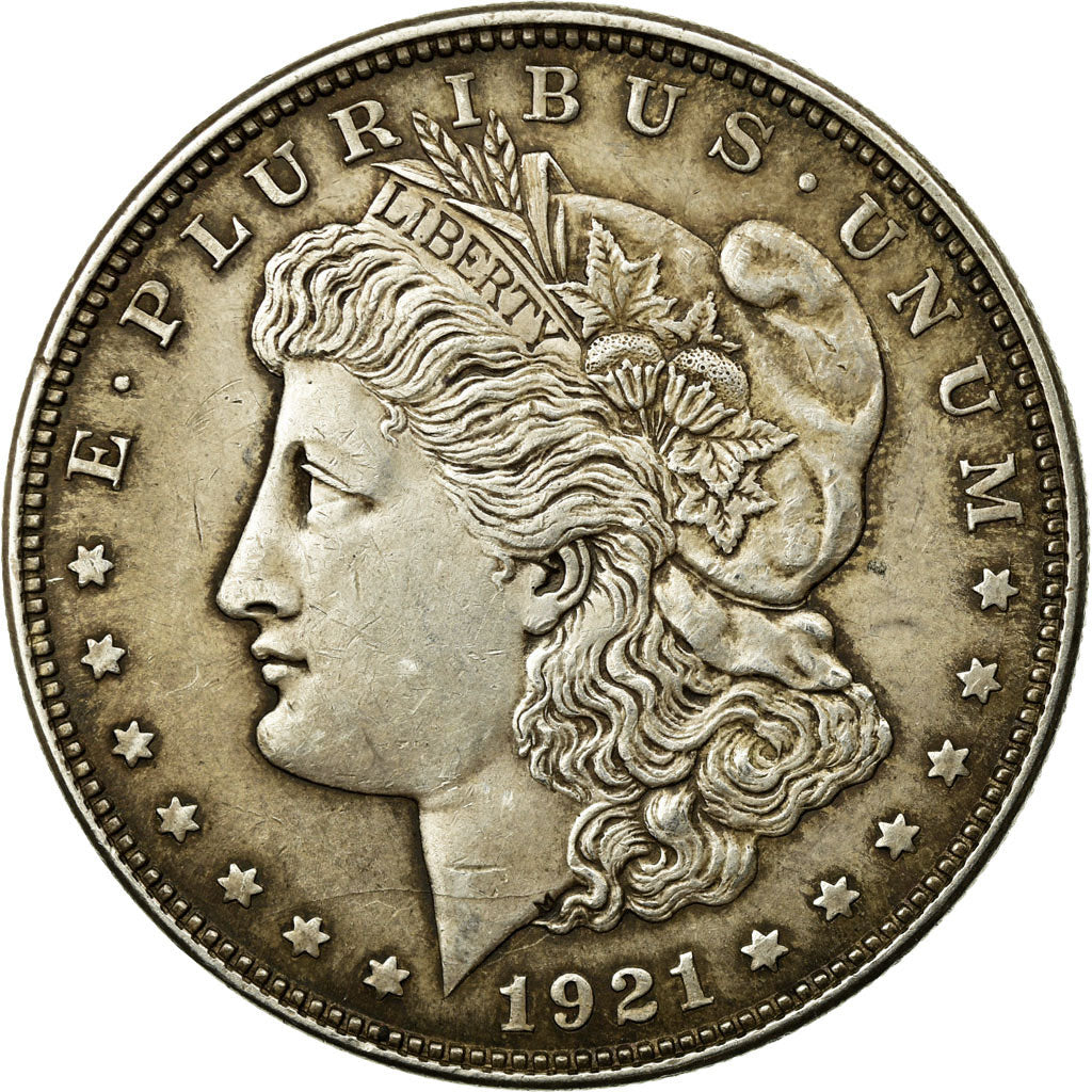 Coin, United States, Morgan Dollar, Dollar, 1921, U.S. Mint, Philadelphia