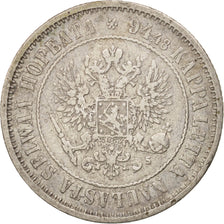 Moneda, Finlandia, Nicholas II, Markka, 1874, Helsinki, MBC, Plata, KM:3.2
