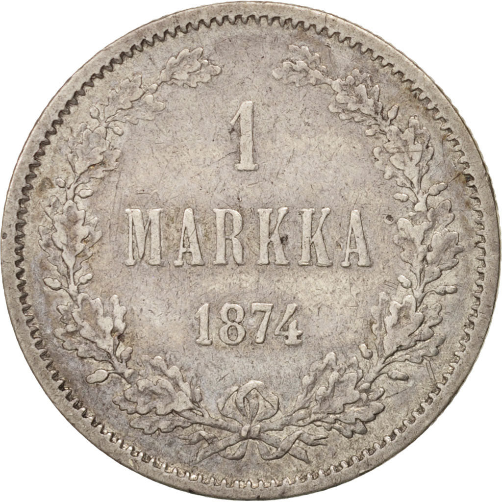 Coin, Finland, Nicholas II, Markka, 1874, Helsinki, EF(40-45), Silver, KM:3.2