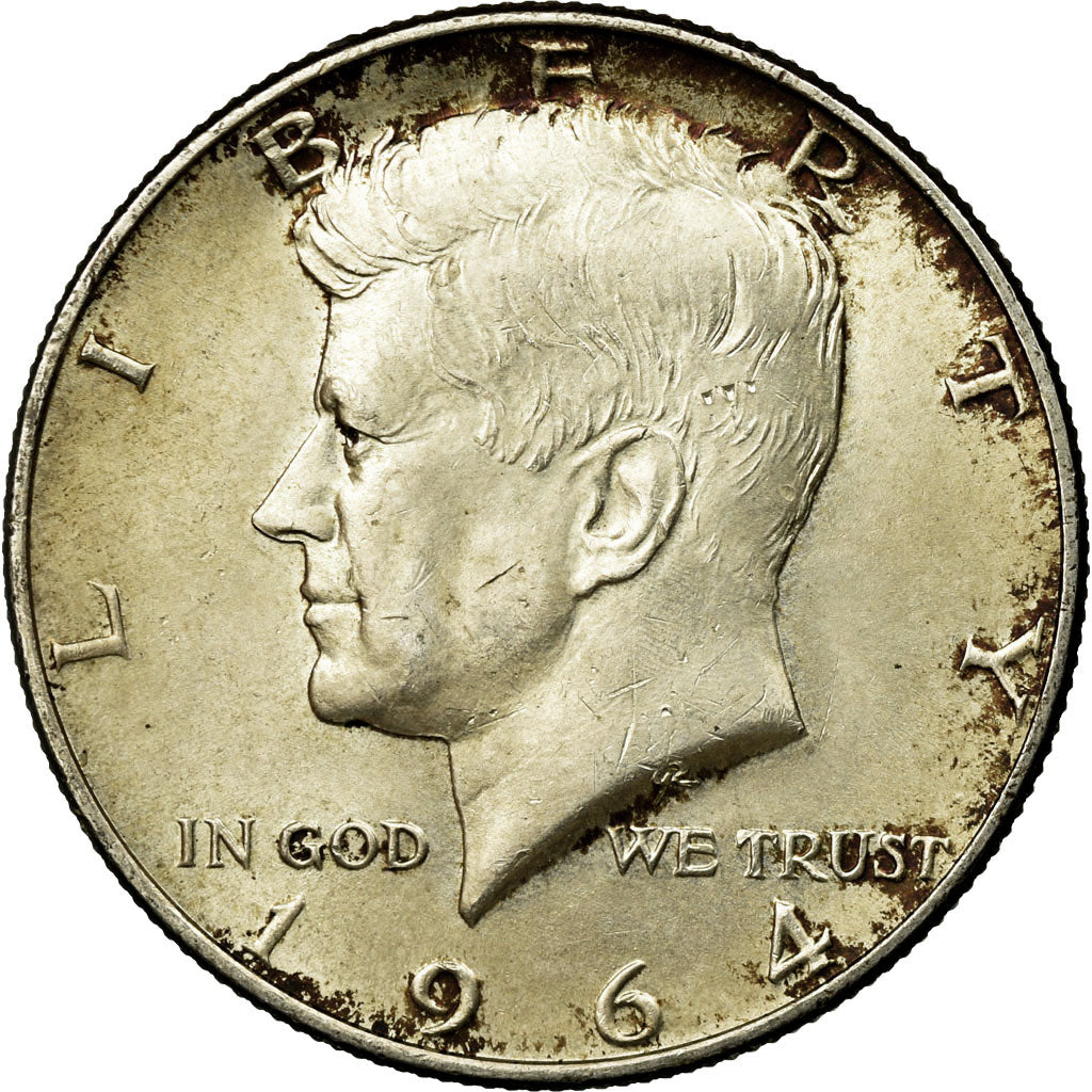 Coin, United States, Kennedy Half Dollar, Half Dollar, 1964, U.S. Mint