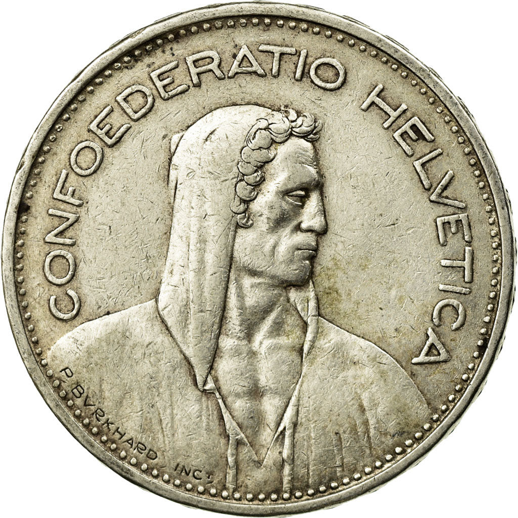 Coin, Switzerland, 5 Francs, 1932, Bern, EF(40-45), Silver, KM:40