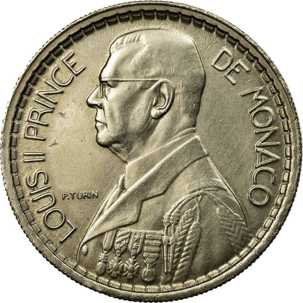 Coin, Monaco, Louis II, 10 Francs, 1946, EF(40-45), Copper-nickel, KM:123