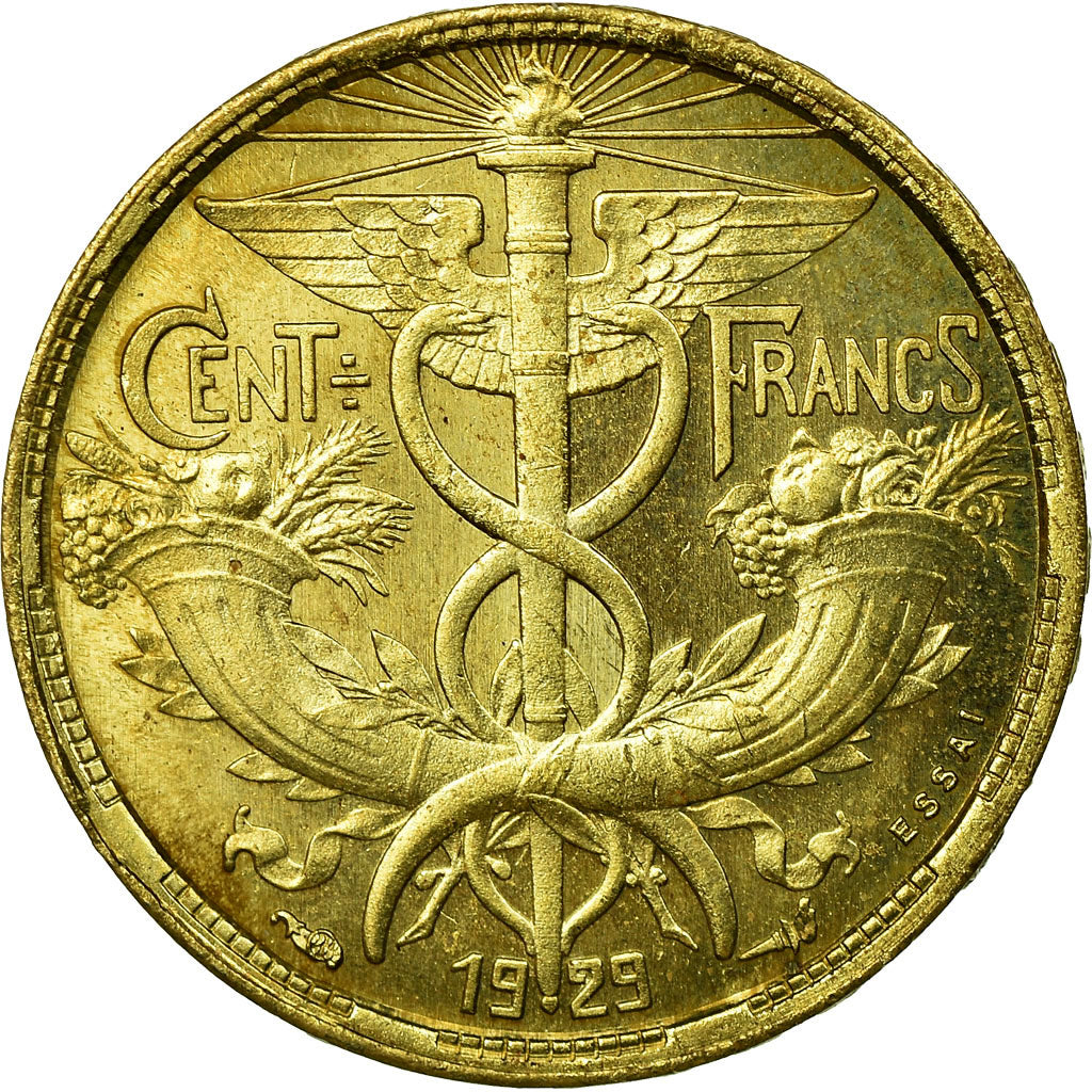 Coin, France, 100 Francs, 1929, La Fleur, AU(55-58), Cupro-Aluminium