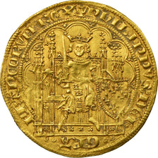 França, Philippe VI, Ecu d'or à la chaise, 6th emission, AU(50-53), Dourado