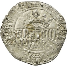 France, Jean II le Bon, Blanc à la Couronne, 3rd emission, TB+, Billon