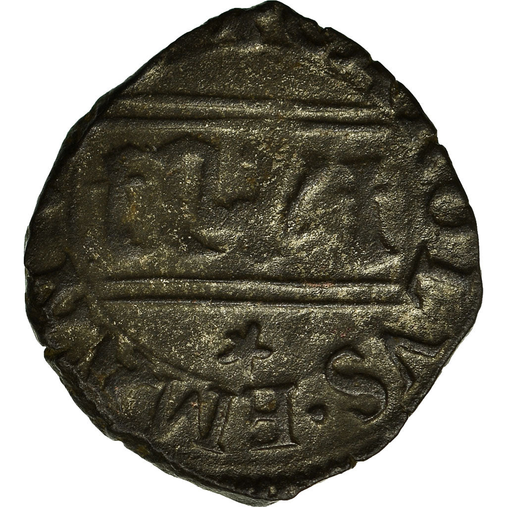 SAVOY, Charles Emmanuel I, 1/4 Sol, 1593, Chambéry, AU(50-53), Billon