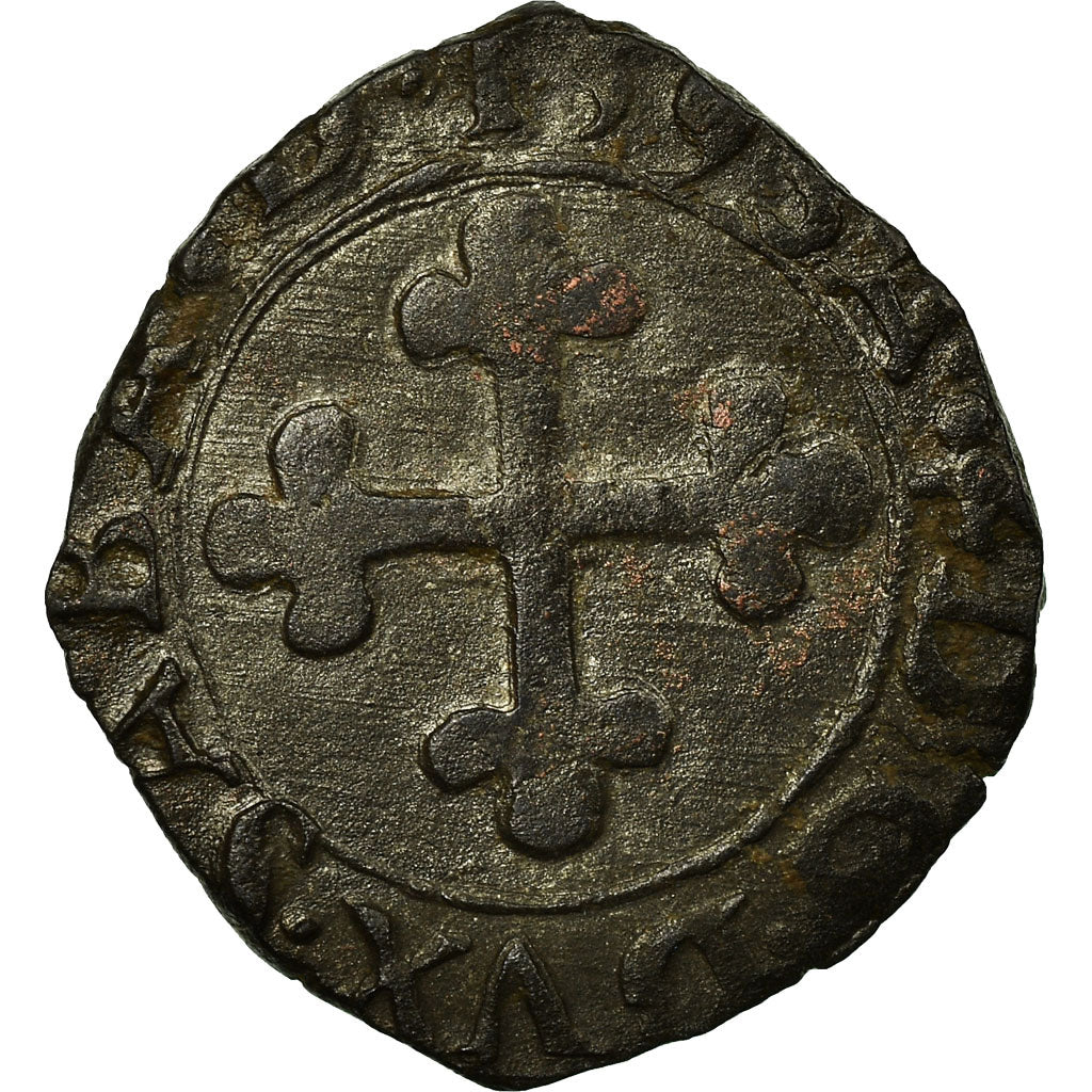 SAVOY, Charles Emmanuel I, 1/4 Sol, 1593, Chambéry, AU(50-53), Billon
