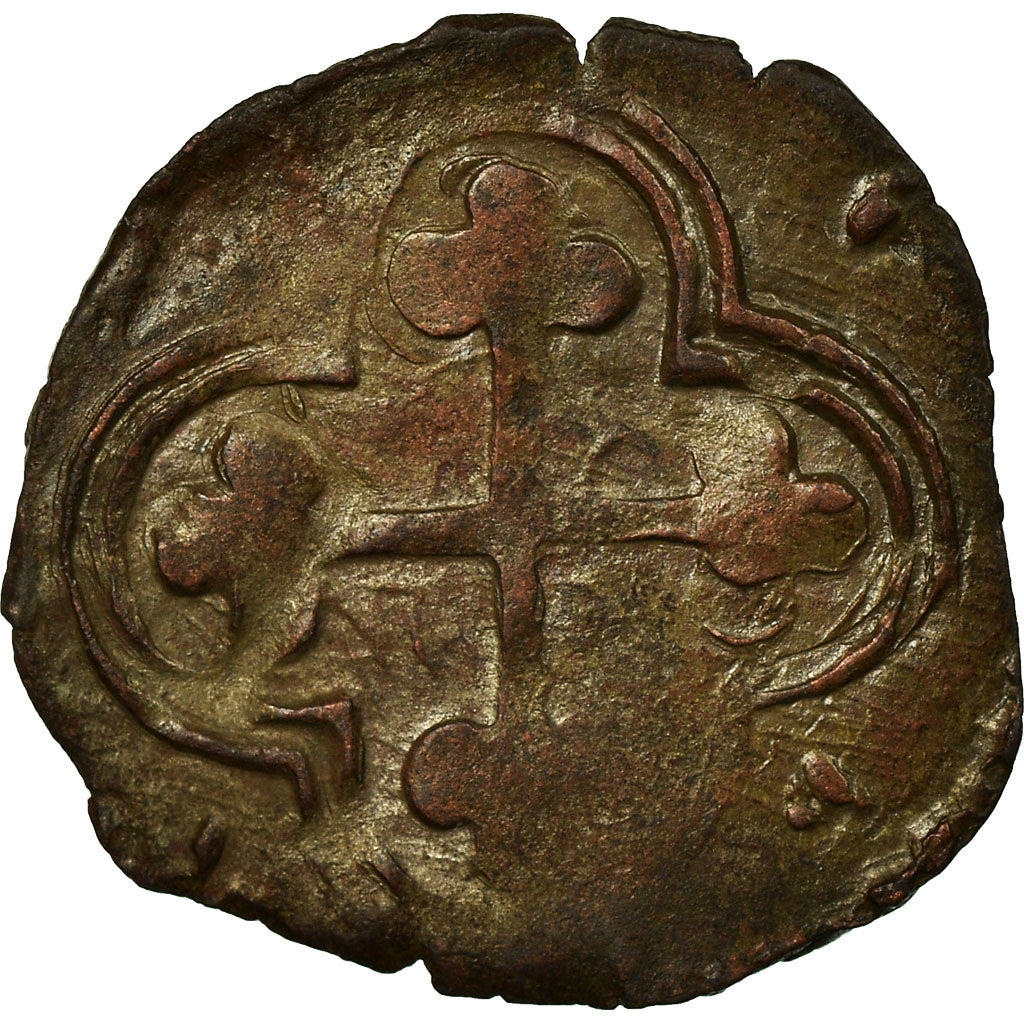 Coin, SAVOY, Charles Emmanuel I, 1/4 Sol, Aoste, AU(50-53), Billon