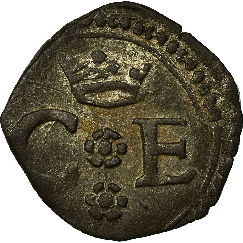 Coin, SAVOY, Charles Emmanuel I, 1/4 Sol, Aoste, AU(50-53), Billon