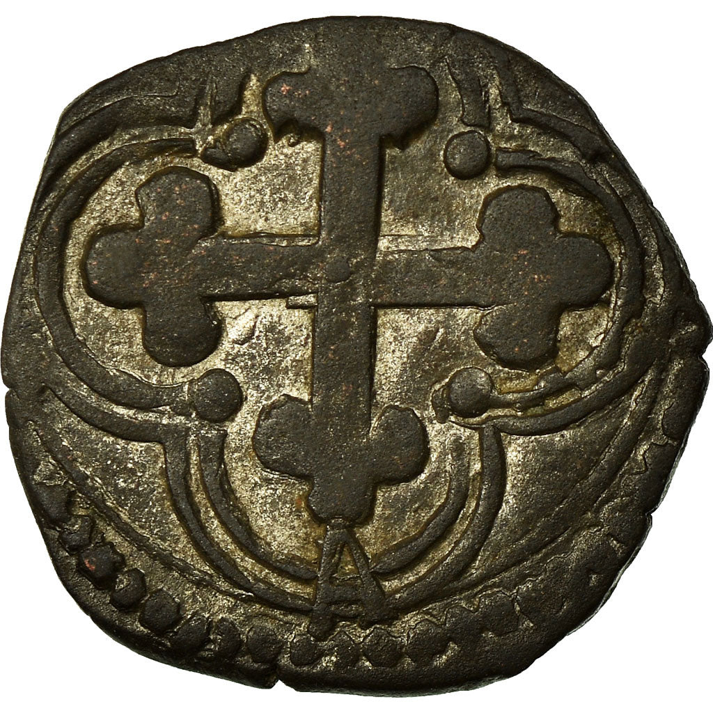Coin, SAVOY, Charles Emmanuel I, 1/4 Sol, Aoste, AU(50-53), Billon