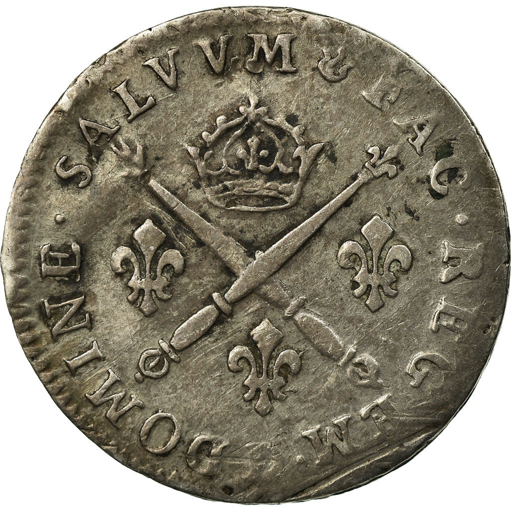 Coin, France, Louis XIV, 10 Sols aux insignes, 10 Sols-1/8 Ecu, 1704, Lyon