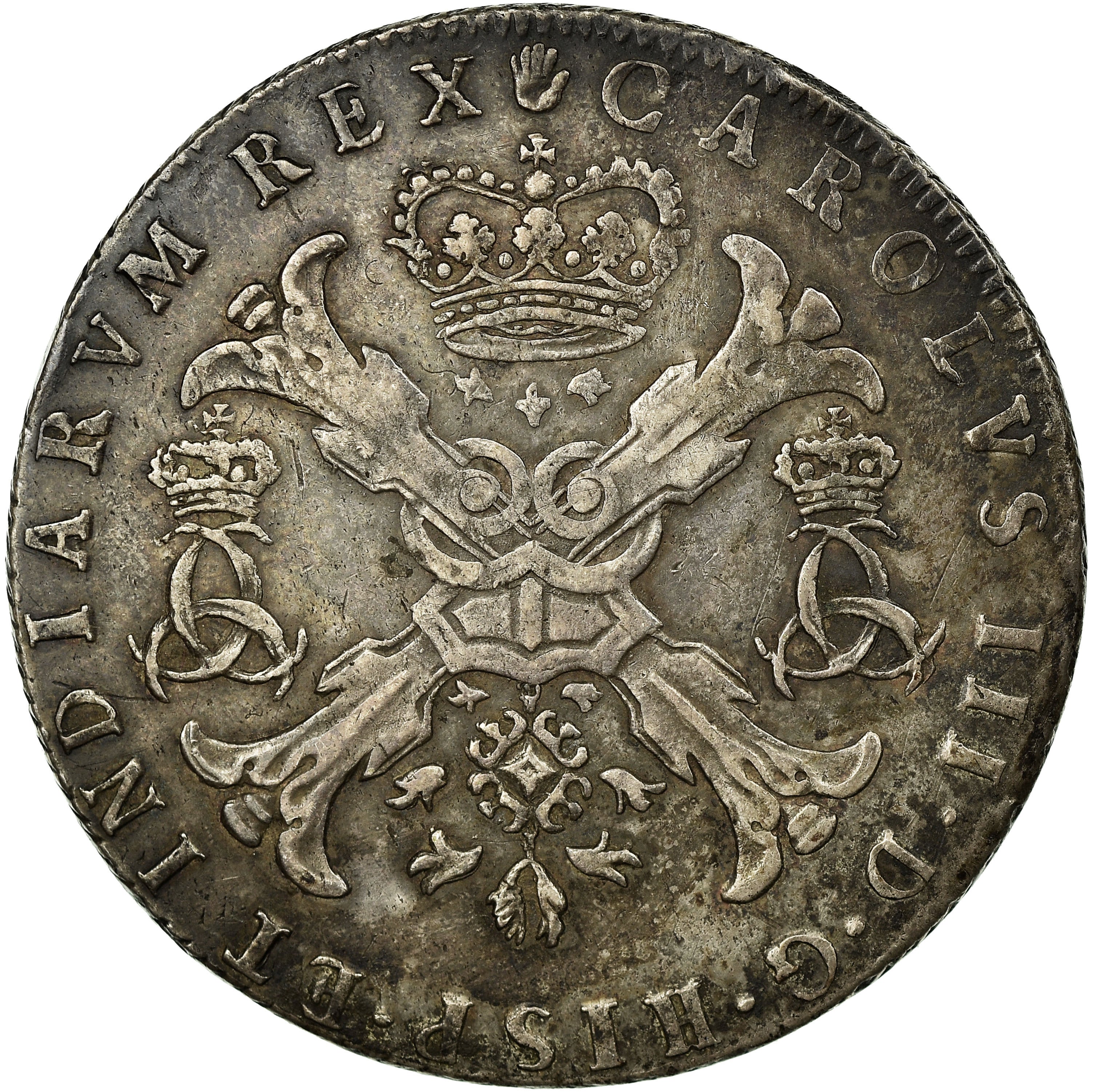 Coin, Spanish Netherlands, BRABANT, Archduke Charles as Charles III, Patagon