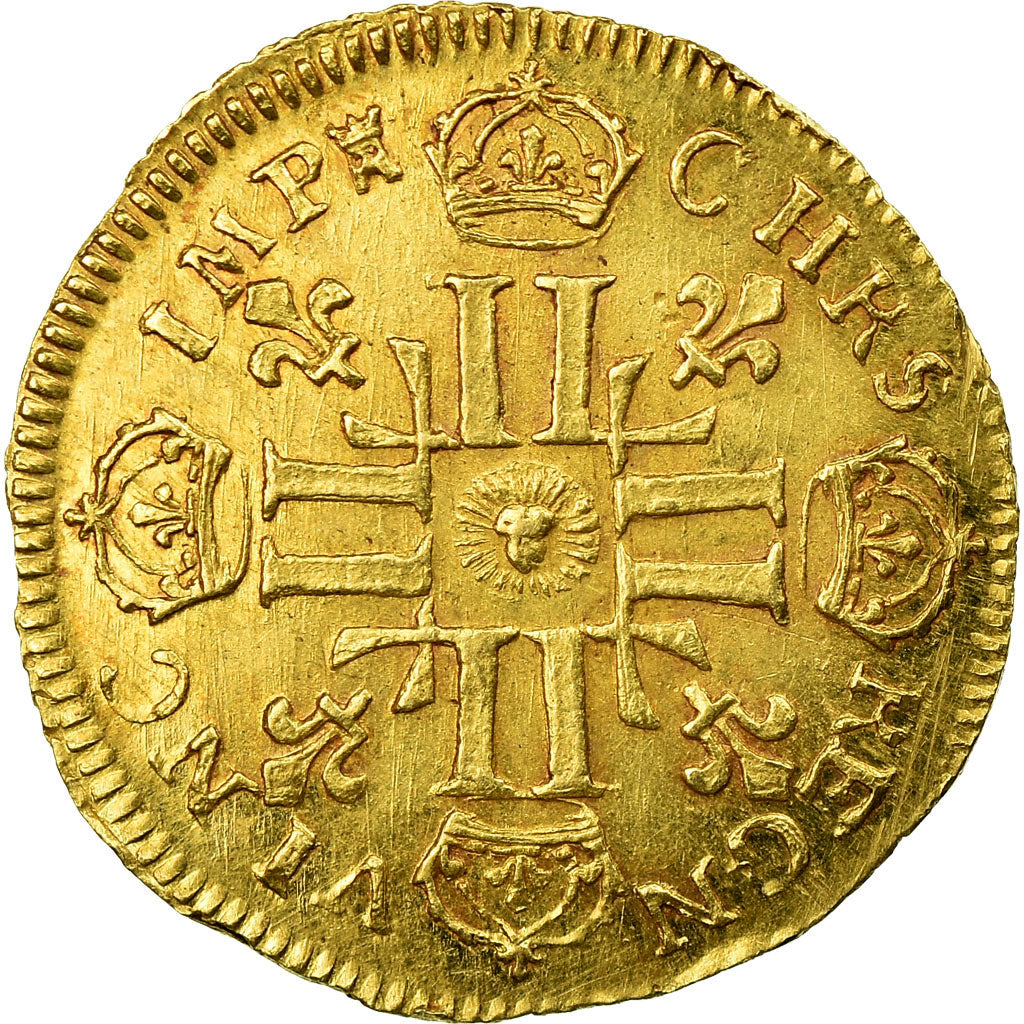 Moneta, Francja, Louis XIV, 1/2 Louis d'or au soleil, 1711 Toulouse, KM 388.10