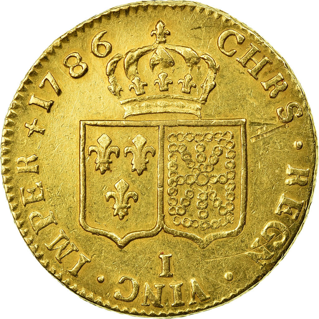 Monnaie,France,Louis XVI,Double louis d'or à la tête nue,1786 Limoges,Gadoury363