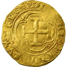 Spain, Jeanne et Charles, Escudo, Seville, EF(40-45), Gold
