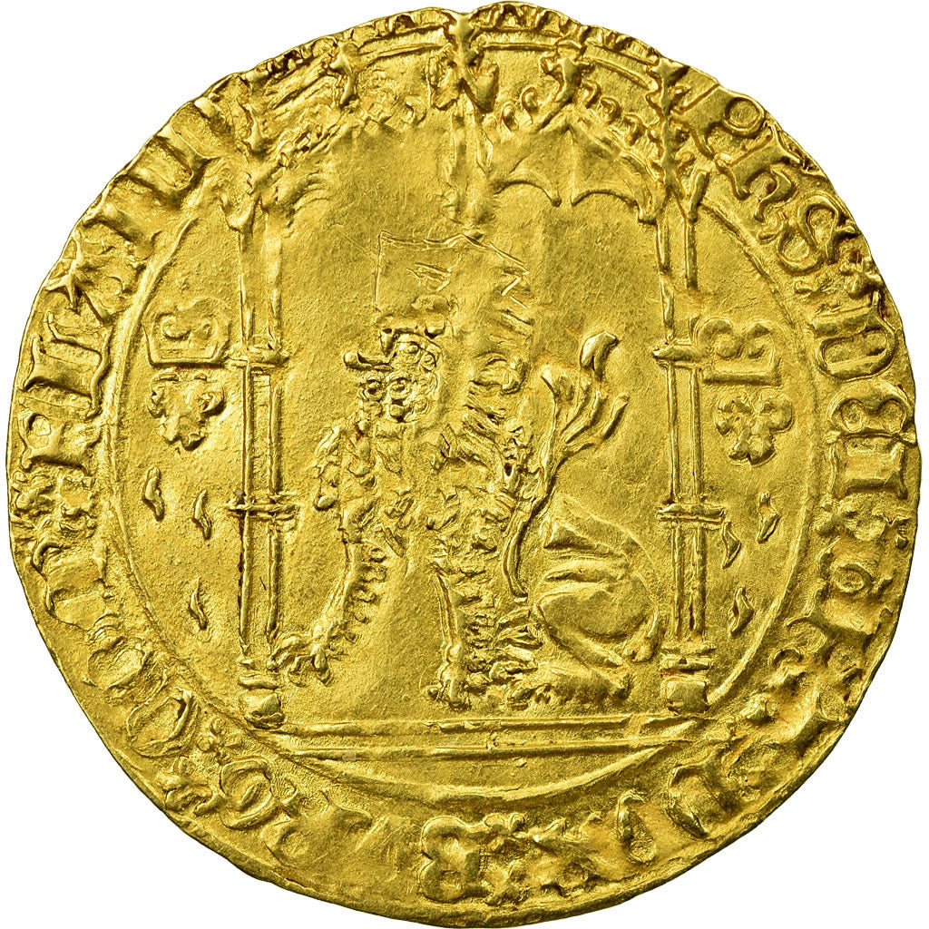 Monnaie, Flandre, Philippe le Bon, Lion d'or, Bruges, SUP, Or, Boudeau:2257