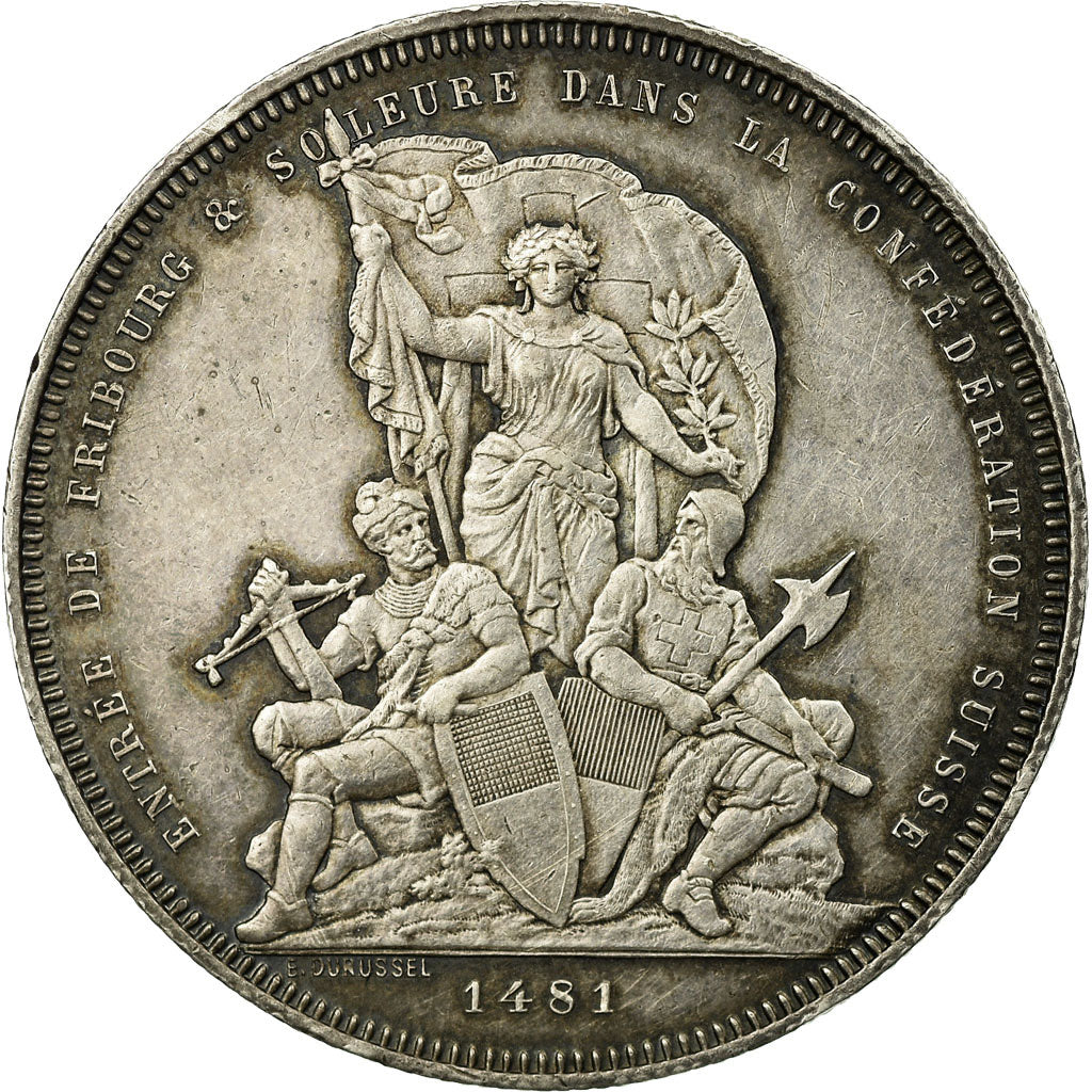 Moneta, Svizzera, 5 Francs, 1881, SPL-, Argento, KM:S15