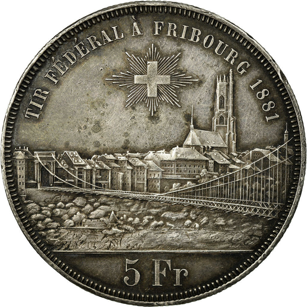 Moneta, Svizzera, 5 Francs, 1881, SPL-, Argento, KM:S15