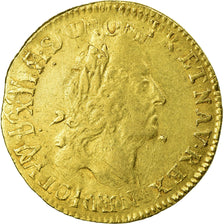 Münze, Frankreich, Louis XIV, Louis d'or aux 4 L, Paris, SS, Gold, Gadoury:252