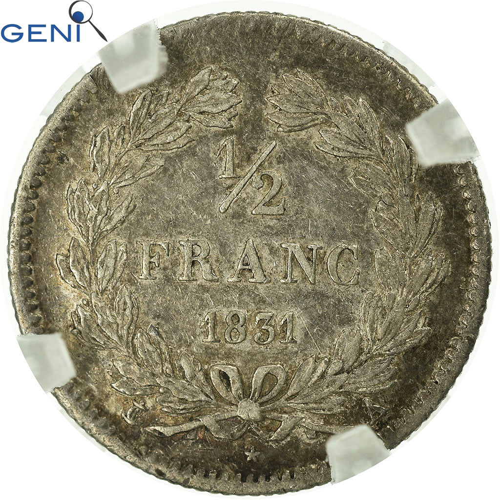 Monnaie, France, Louis-Philippe, 1/2 Franc, 1831, Paris, GENI, XF45, TTB