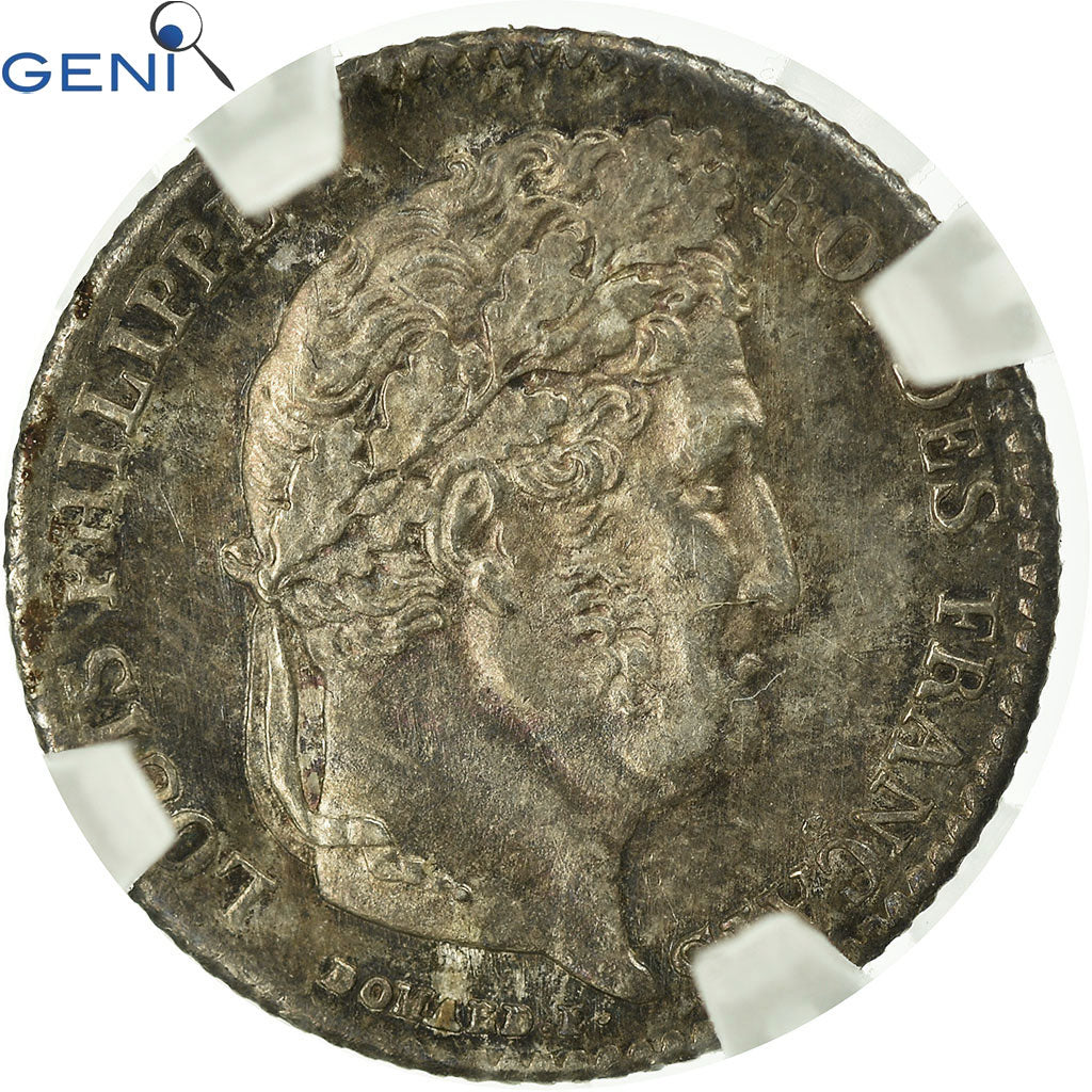 Moneta, Francja, Louis-Philippe, 1/4 Franc, 1842, Paris, GENI, NC99 - Hairlines