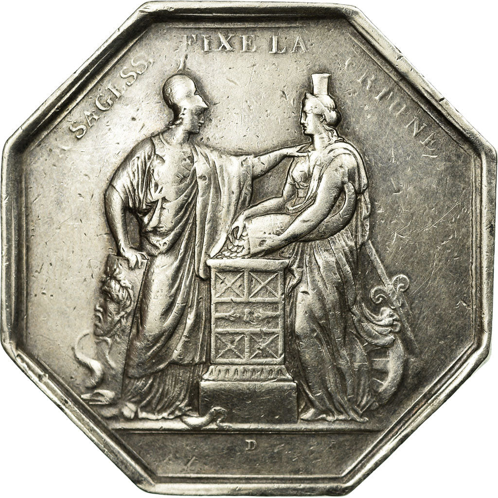 France, Token, Bank, Banque de France, Dumarest, EF(40-45), Silver