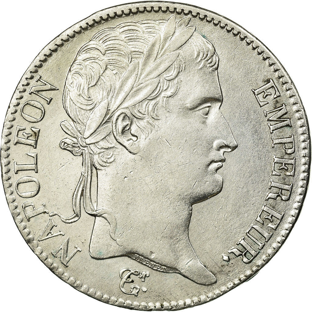 Coin, France, Napoléon I, 5 Francs, 1813, Perpignan, AU(50-53), Silver