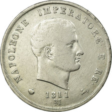 Münze, Italien Staaten, KINGDOM OF NAPOLEON, Napoleon I, 5 Lire, 1811, Milan
