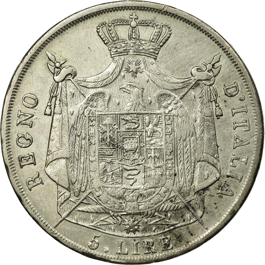 Münze, Italien Staaten, KINGDOM OF NAPOLEON, Napoleon I, 5 Lire, 1811, Milan