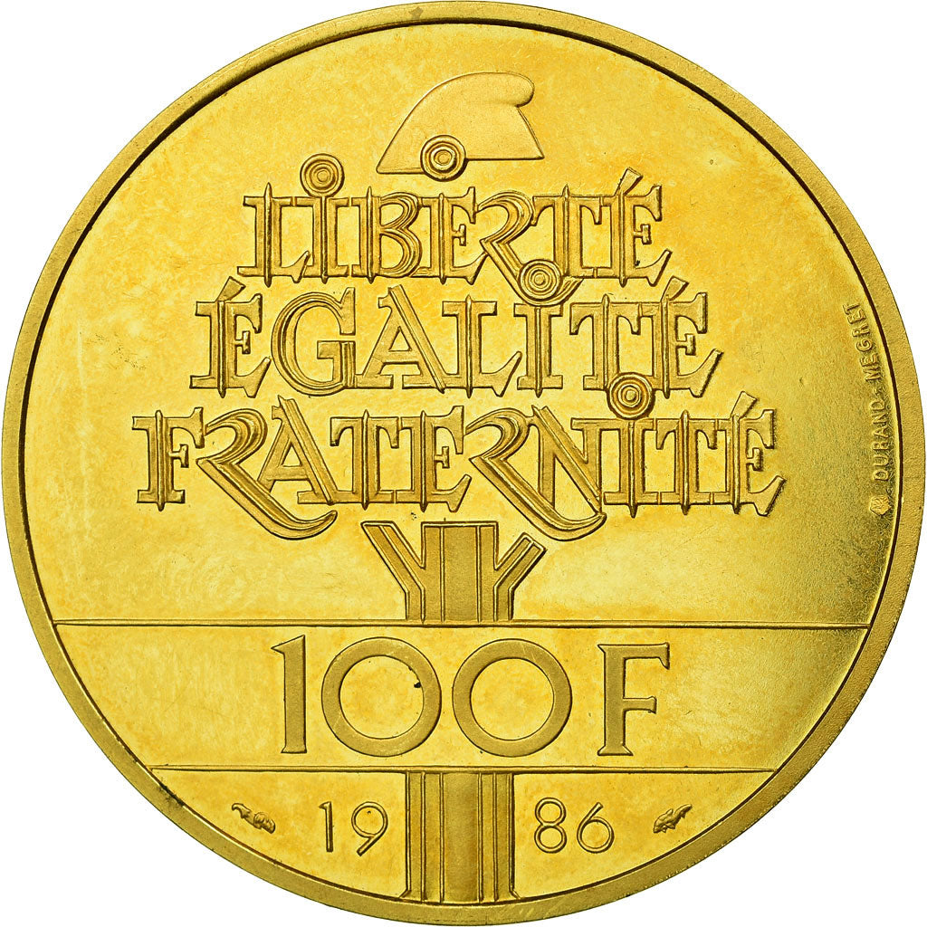 Münze, Frankreich, 100 Francs, 1986, UNZ, Gold, KM:960b, Gadoury:901
