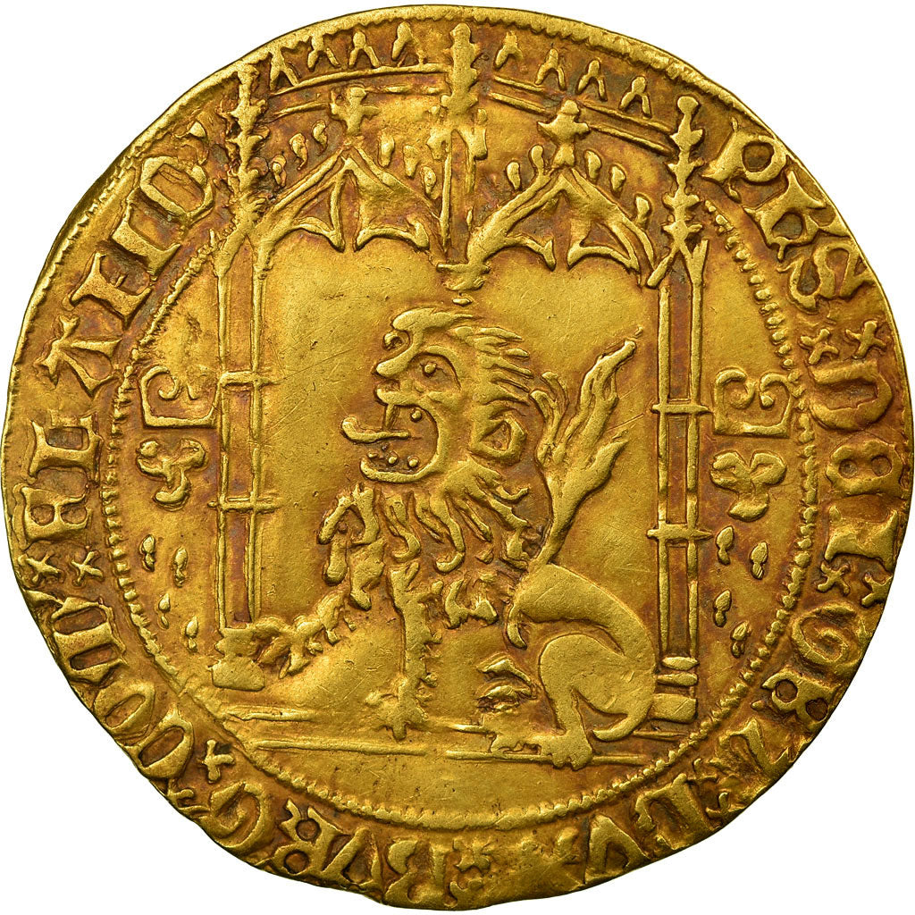 Coin, Flanders, Philippe le Bon, Lion d'or, Bruges, AU(50-53), Gold