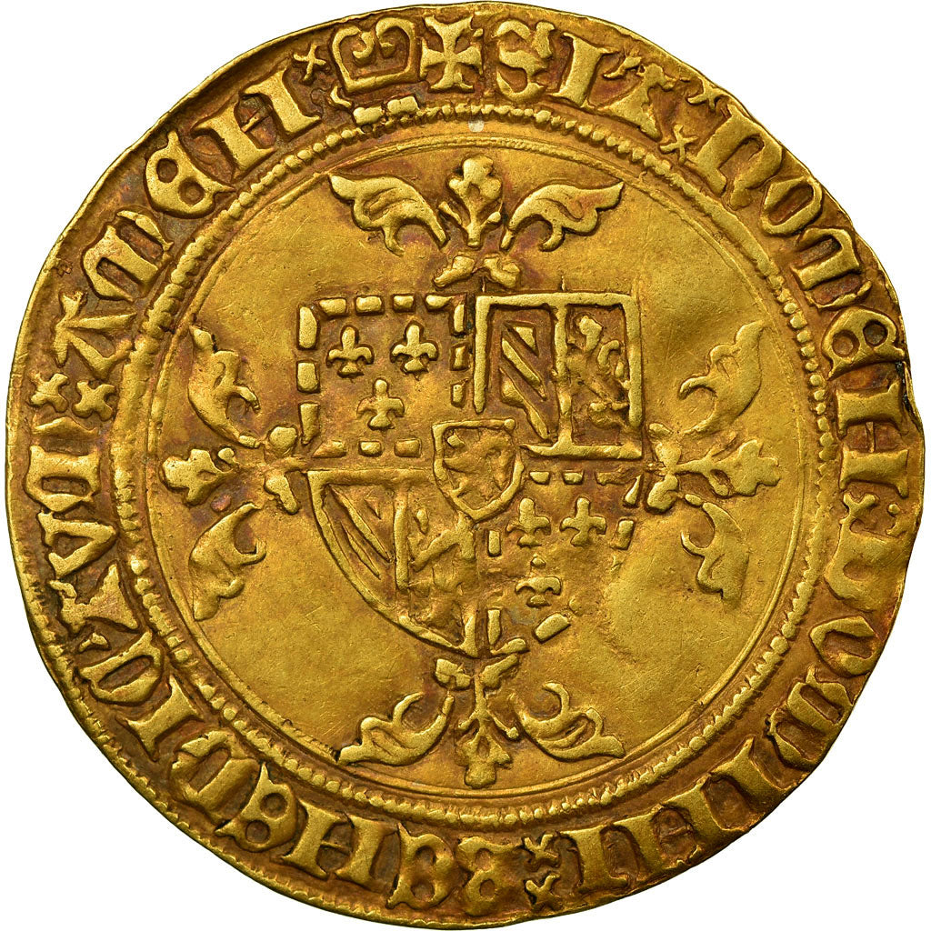Coin, Flanders, Philippe le Bon, Lion d'or, Bruges, AU(50-53), Gold