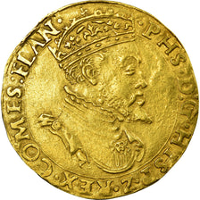 Moneta, Belgia, Flanders, Philip II, Réal Or, Anvers, AU(55-58), Złoto